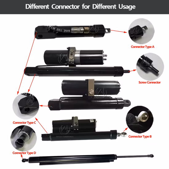 Atuador linear industrial de curso ajustável para serviço pesado 12000n